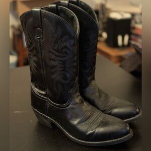 Laredo 4240 Men's Size 11 D, Black Leather Western Cowboy Boots Boots